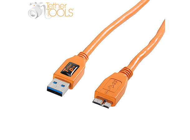 TetherPro USB 3.0 Male to Micro-B Hi-Vis Orange 4.6m 